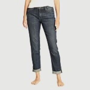 Eddie Bauer Women's Boyfriend Mid-Rise Jeans - Slim Fit Size 14P